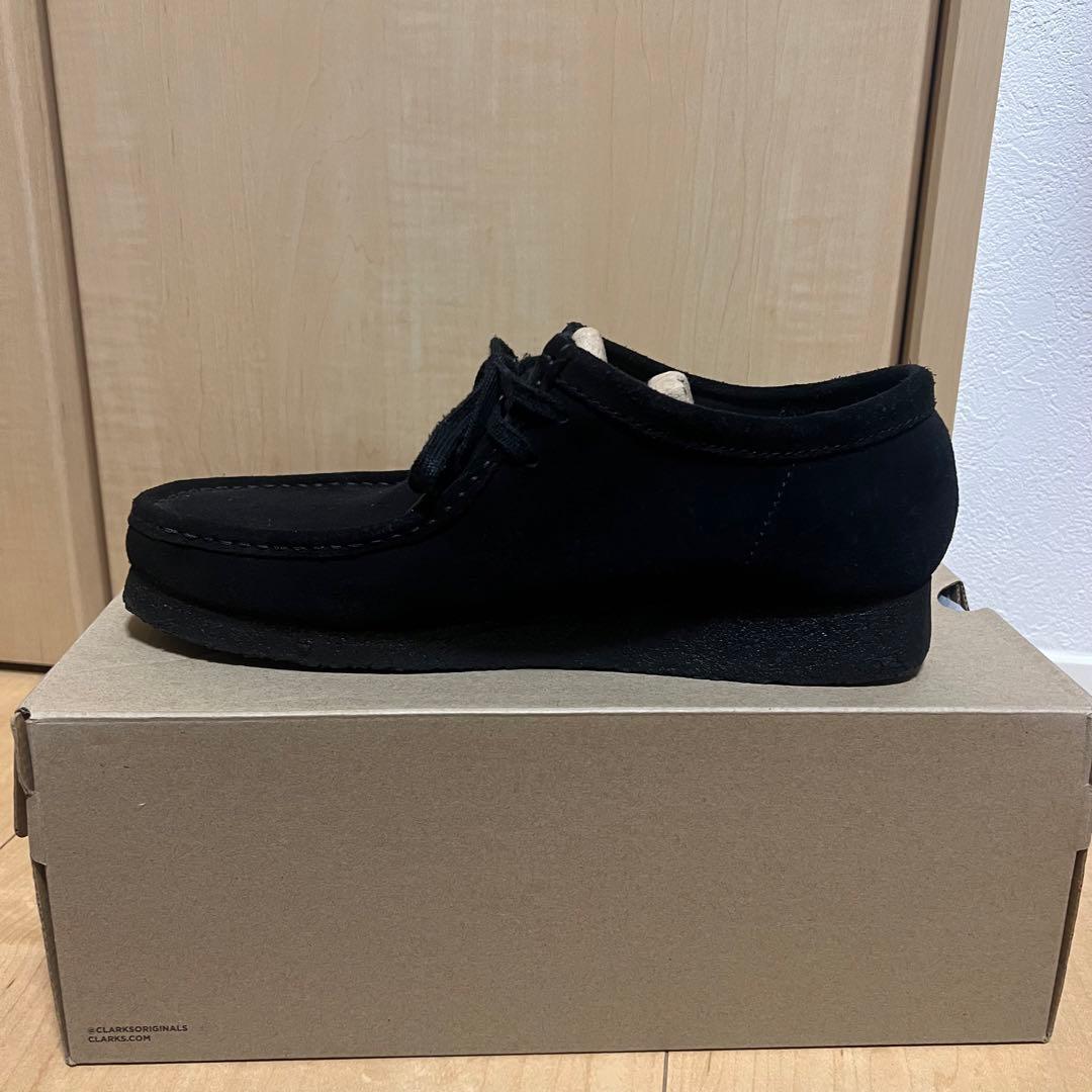 美品 Clarks WALLABEE ワラビー 26.5 ブラック ラバーソール