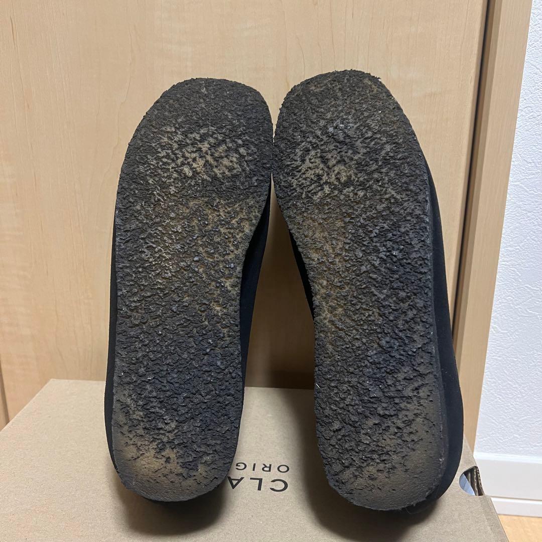 美品 Clarks WALLABEE ワラビー 26.5 ブラック ラバーソール