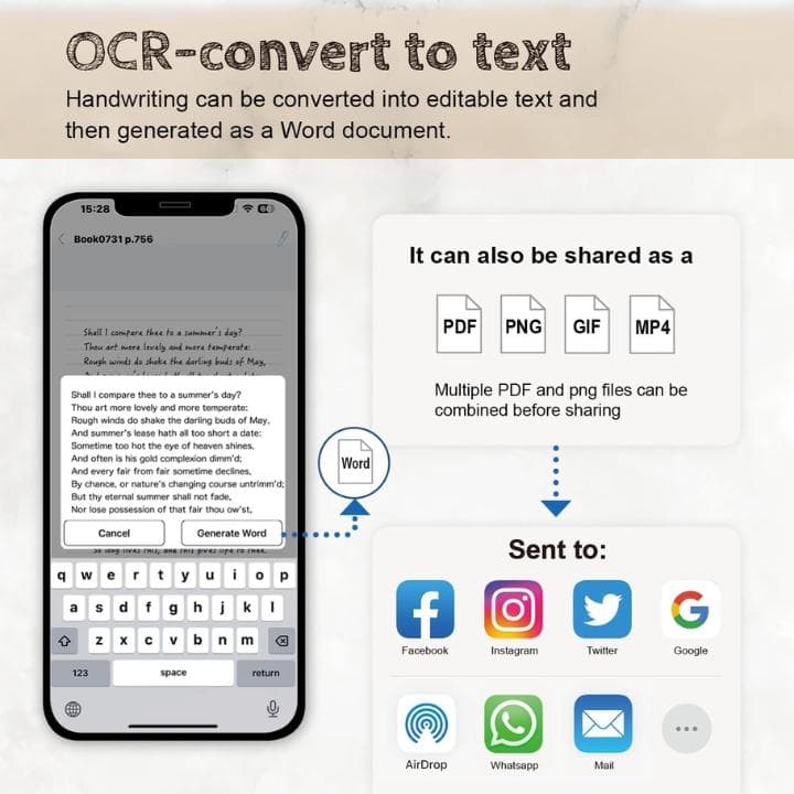 【送無】Ophayapen（オプハヤペン）スマート ライティングボード セット