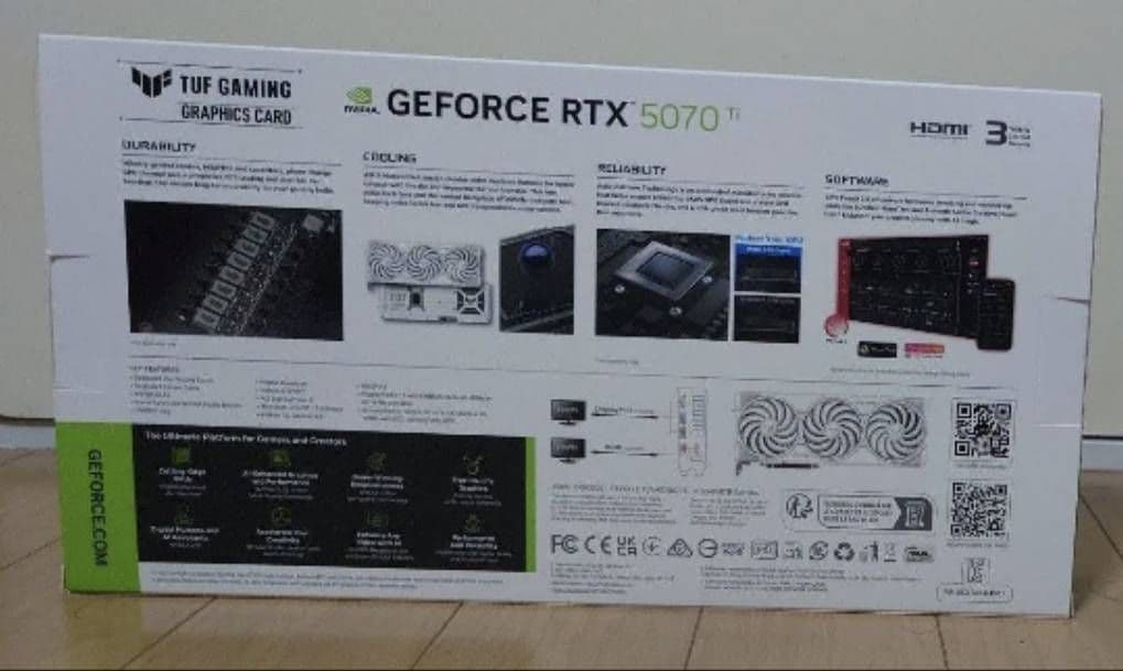 【新品未開封】ASUS TUF RTX5070Ti O16G WHITE