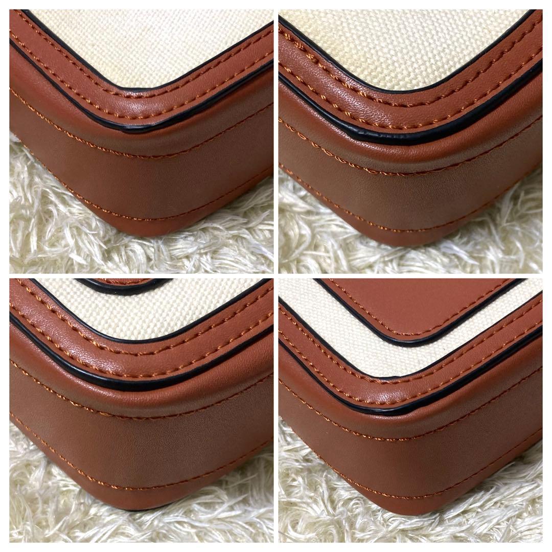 【極美品】トリーバーチ　フレミング　ショルダーバッグ　レザー　キャンバス