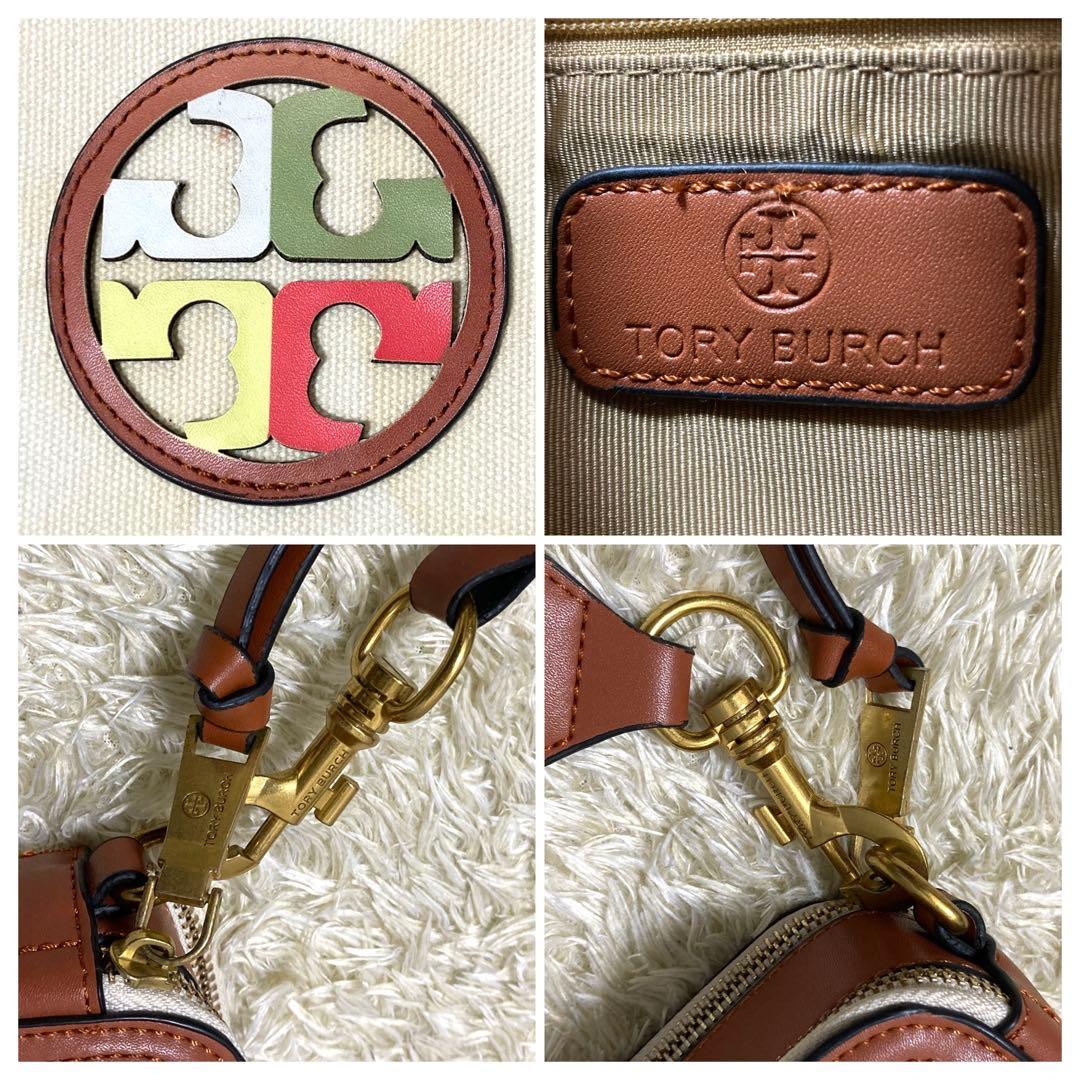 【極美品】トリーバーチ　フレミング　ショルダーバッグ　レザー　キャンバス