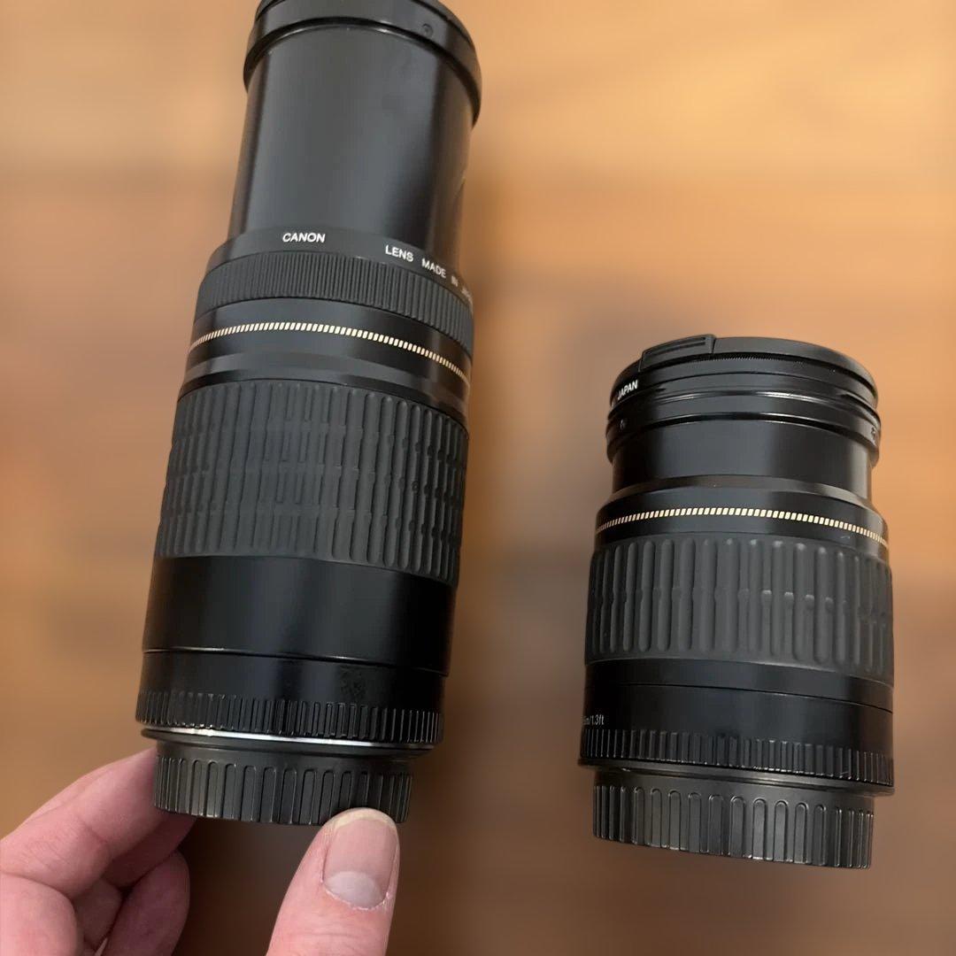 Canon EOS Kiss 一眼レフフィルムカメラ レンズ2本付き　動作確認済