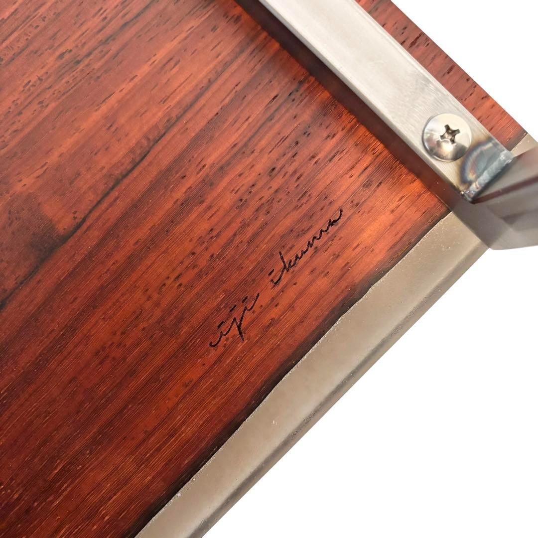 サイドテーブル アイアン 木製 一枚板 コの字 おしゃれ ベッド 50cm 北欧