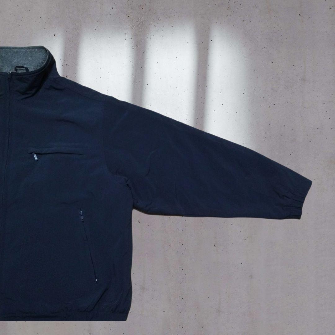 00s Eddie Bauer ウォームアップジャケット L 濃紺 シェルド