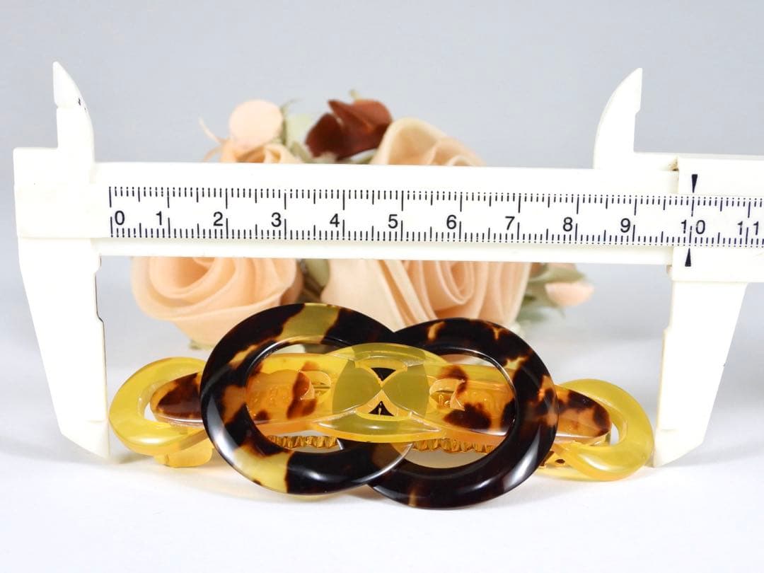 【専用】ヴィンテージ　本鼈甲　べっこう　白甲　バレッタ　髪飾り