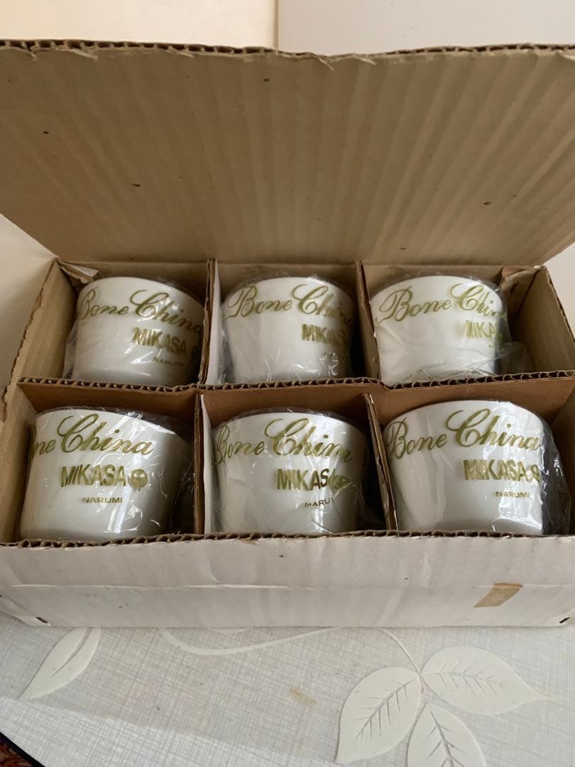 ボーンチャイナ　MIKASA カップ　フルーツ皿　6客セット　新品未使用　レア