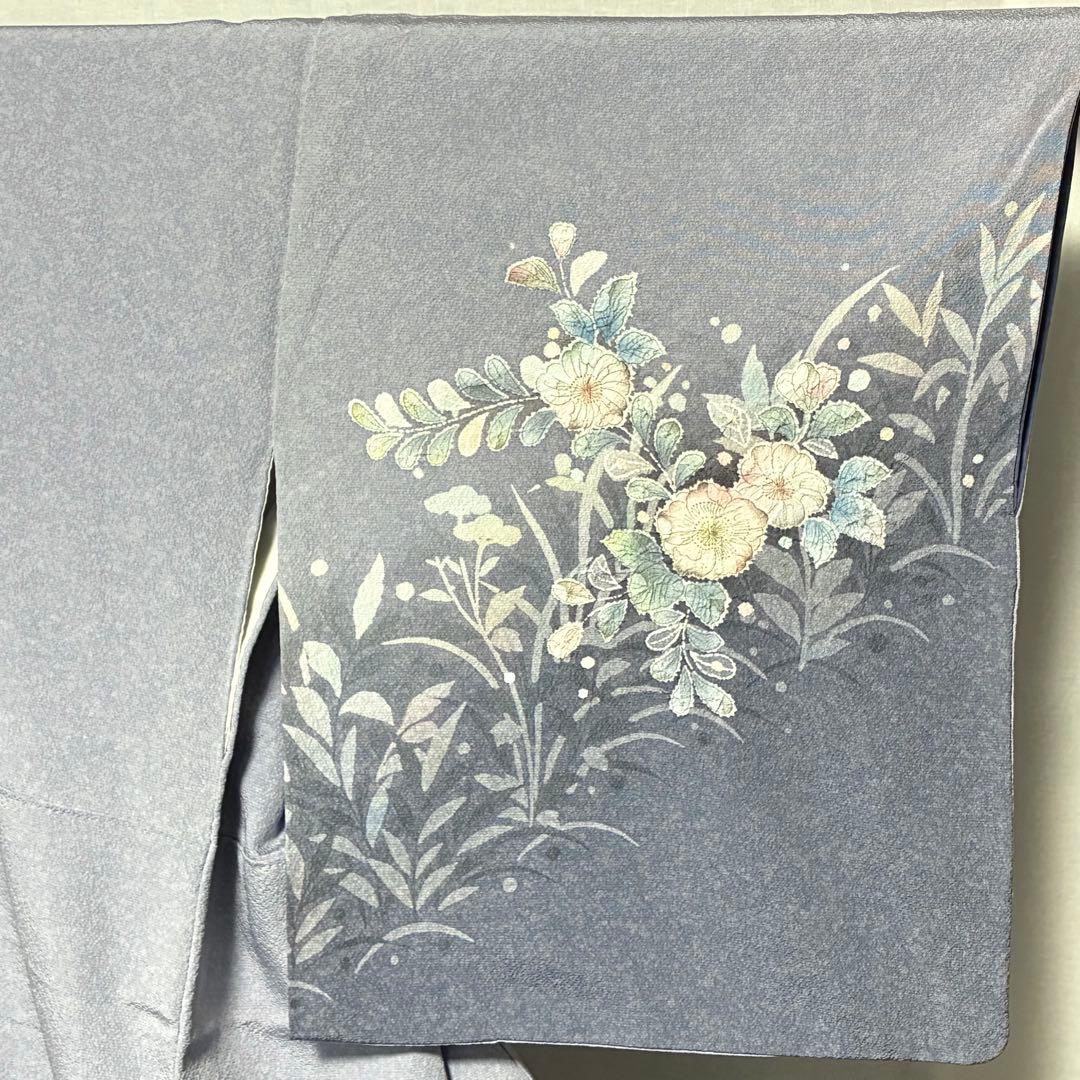 D129 訪問着 辻ヶ花 絞り 正絹 着物 袷 極美品