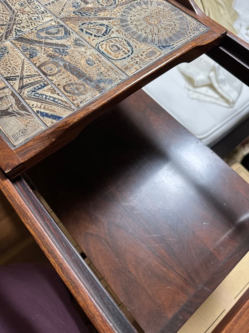 ロイヤルコペンハーゲン✖️ハスレヴ　アンモナイトサイドテーブル北欧家具ビンテージ