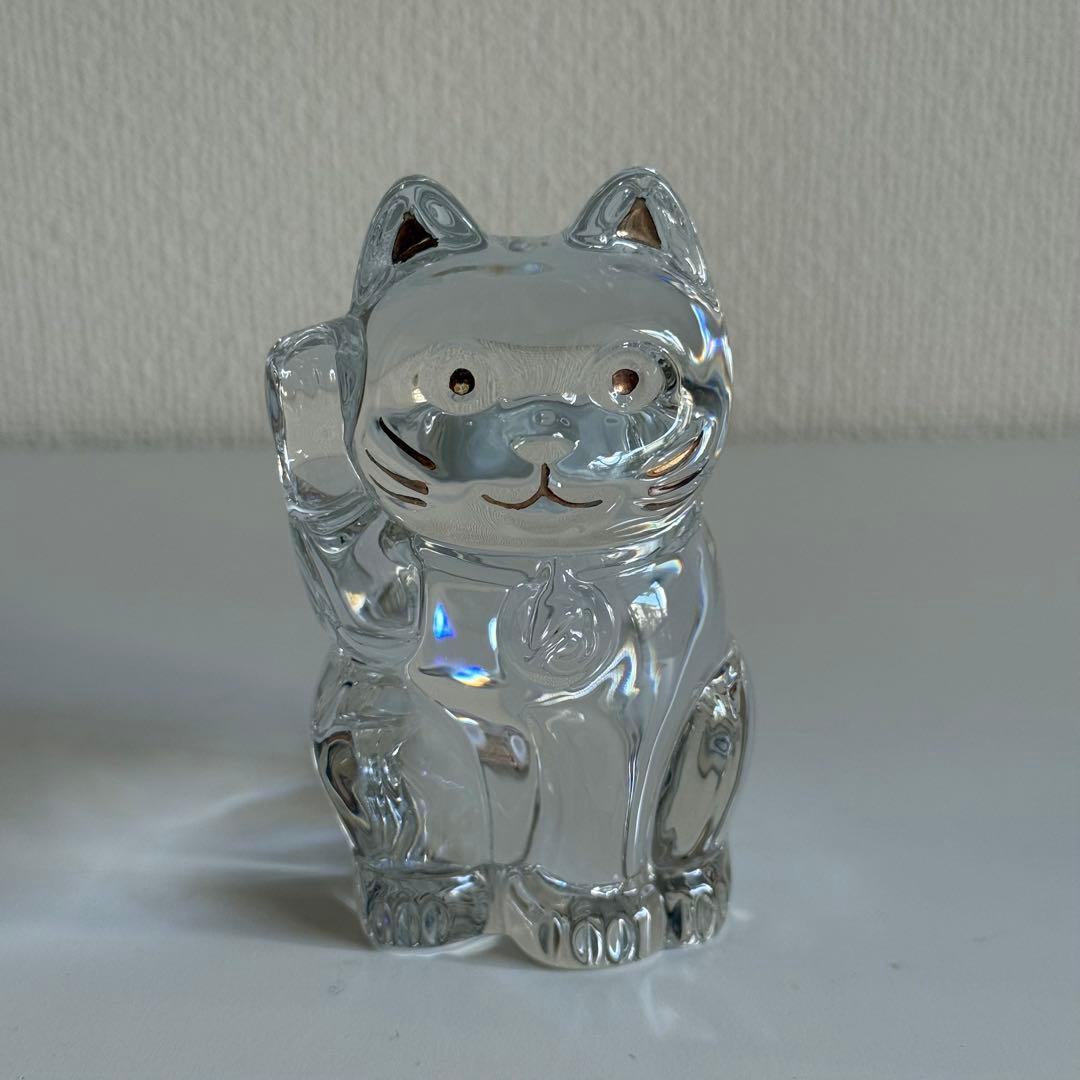 【Baccarat／バカラ】 招き猫 まねき猫 クリスタル