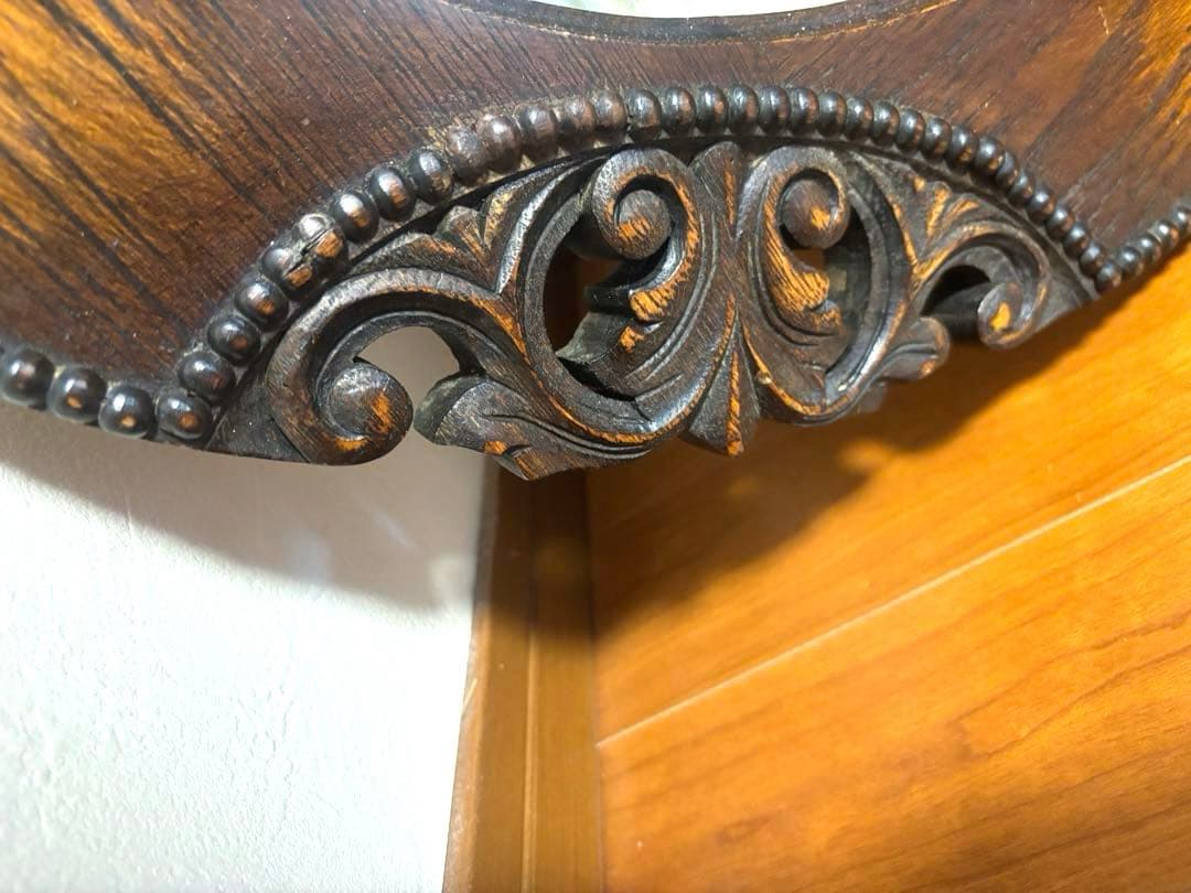 美品 アンティーク ヴィンテージ 英国 ウォールミラー 鏡 イギリス 楕円