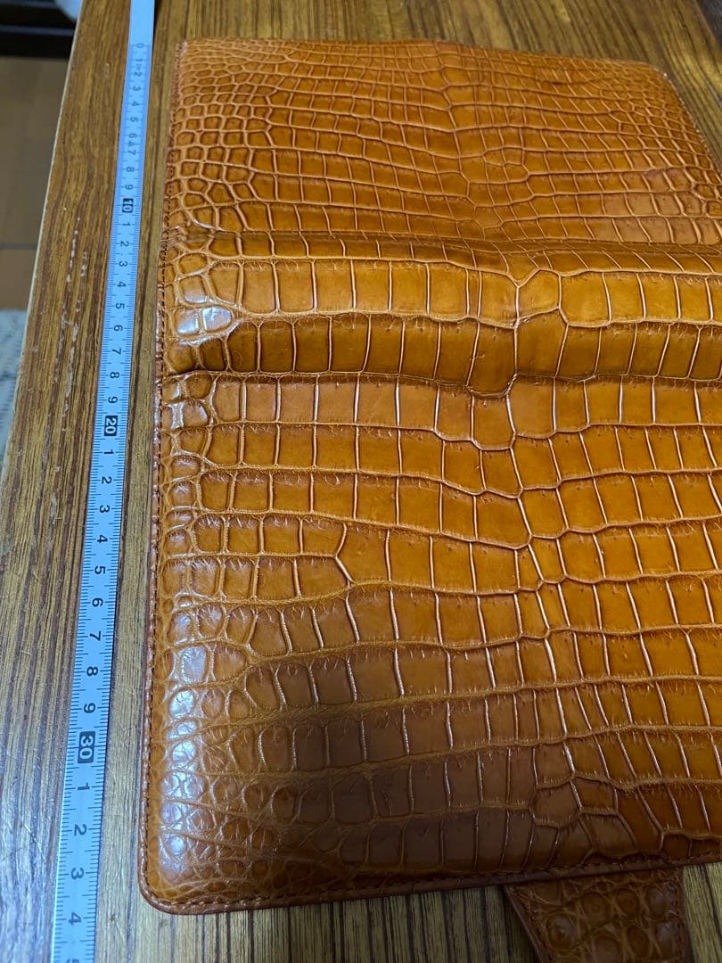 A5手帳カバー　クロコダイル　メモ　象革　キタムラ