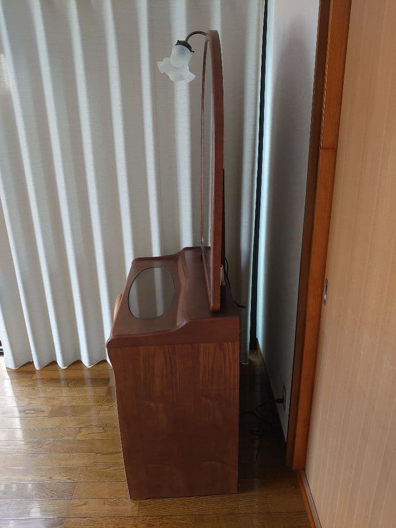 アンティーク レトロ ドレッサー 鏡台 すずらんライト (椅子は別ページ出品中)