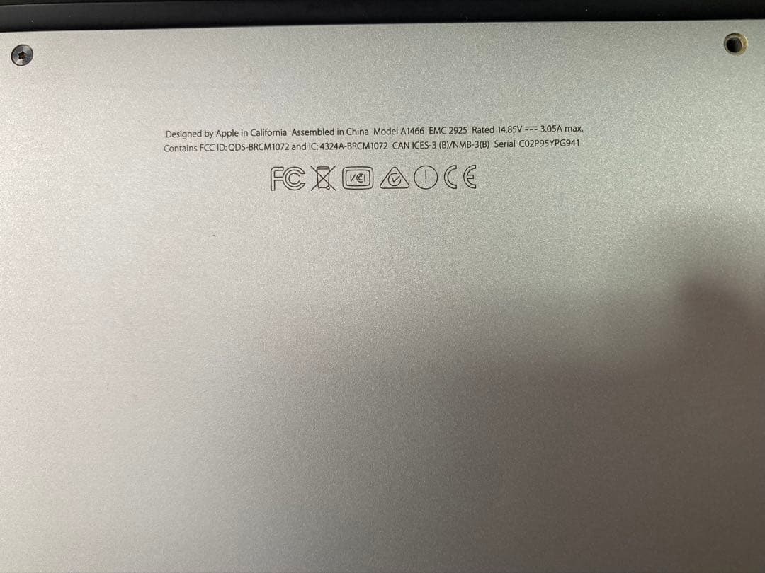 【ジャンク】MacBook Air 13インチ 2017年 A1466