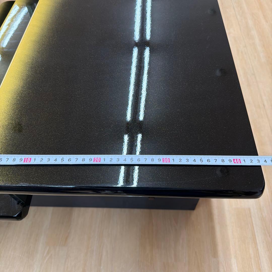 ひな祭り飾り 3段式 花柄　黒塗　100