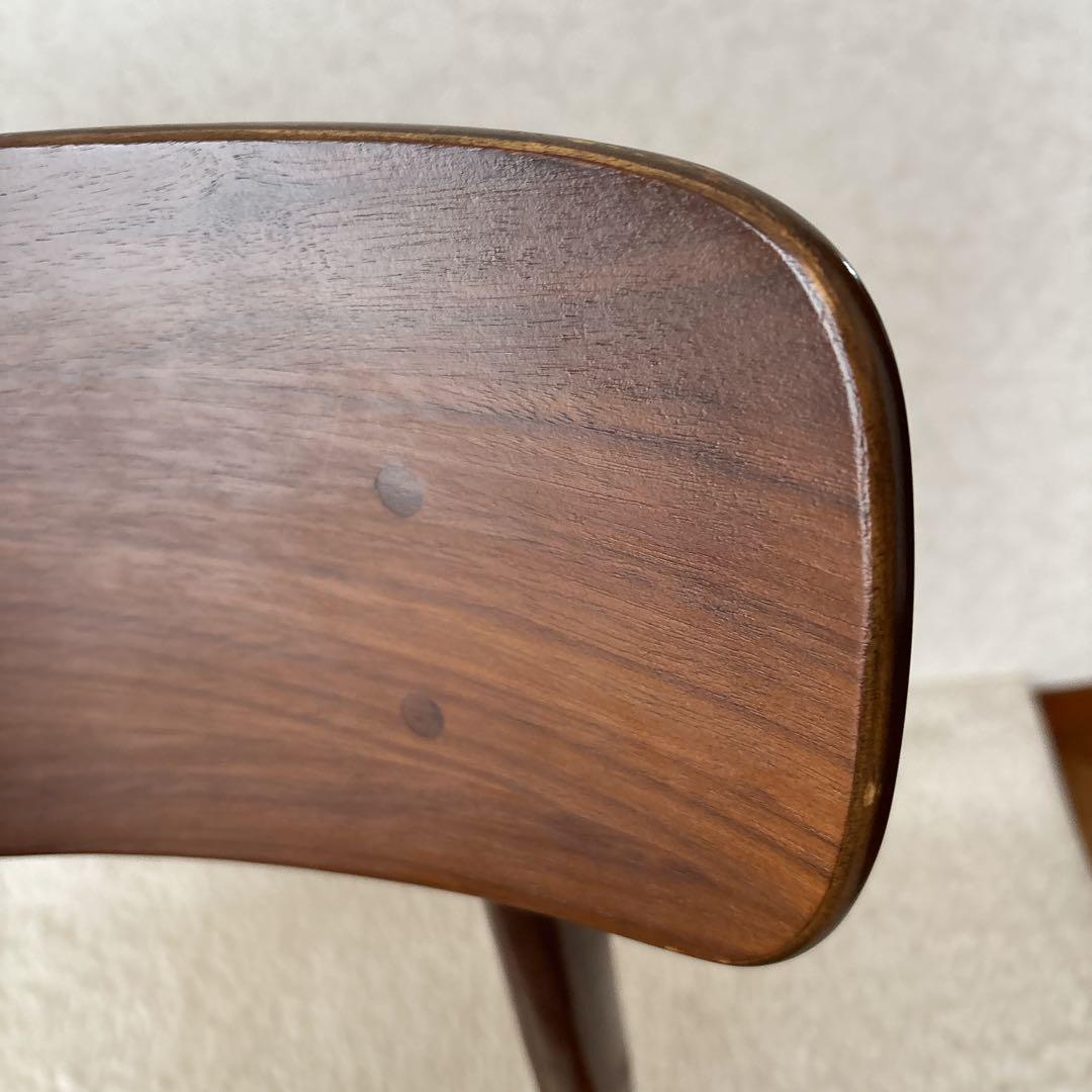 美品】無印良品 MUJI ダイニング ラウンドチェア ウォールナット 北欧風