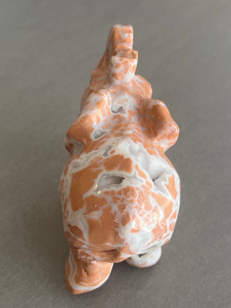 ピンク瑪瑙　象　置物