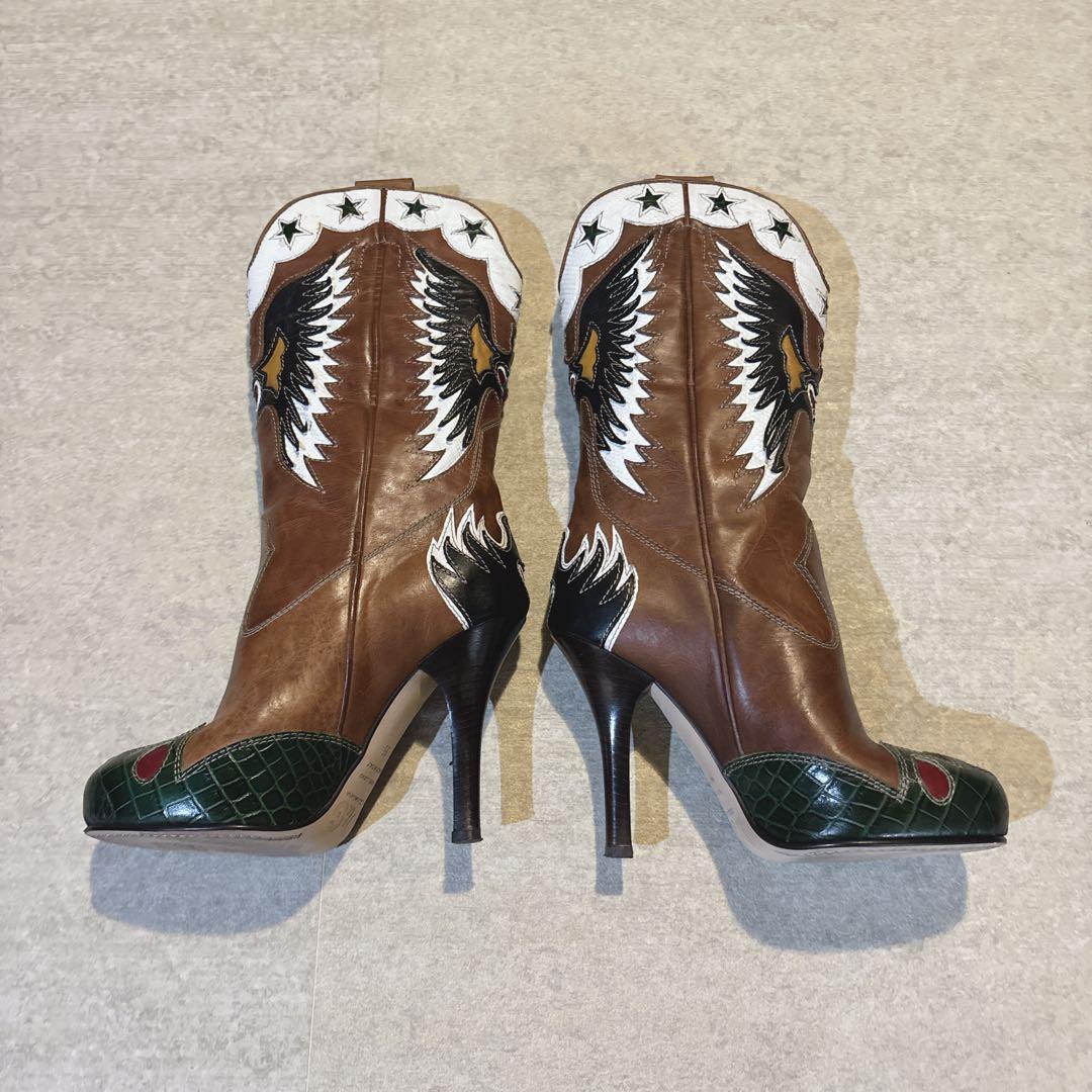 希少 DOLCE&GABBANA ドルチェ&ガッパーナ ウエスタンブーツ