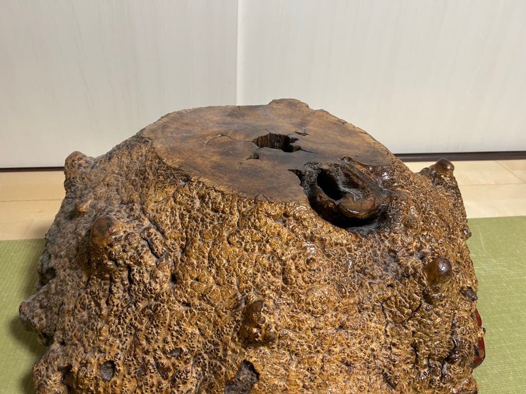 根卓 花台 一枚板 飾り台 古家具 古道具 アンティーク古美術 骨董　不規則形状