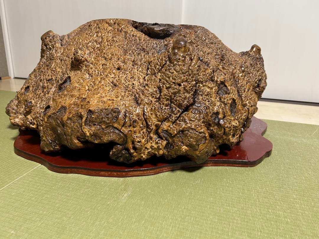 根卓 花台 一枚板 飾り台 古家具 古道具 アンティーク古美術 骨董　不規則形状