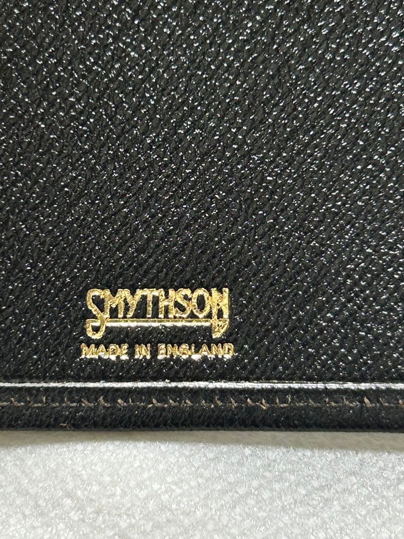 Smythson 黒 レザー 名刺入れ