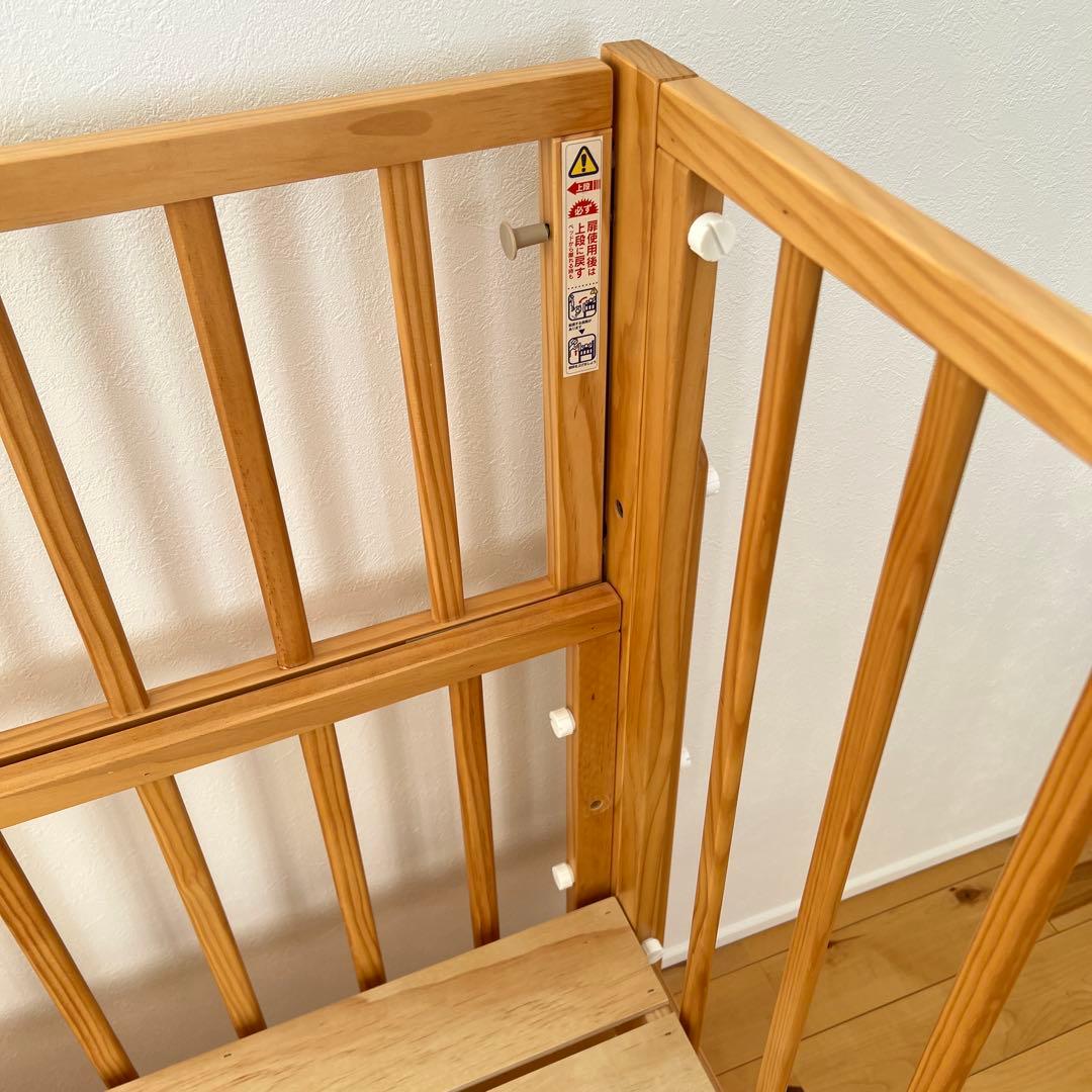 【状態良好】yamatoya ベビーベッド トールWオープンベビーベッド