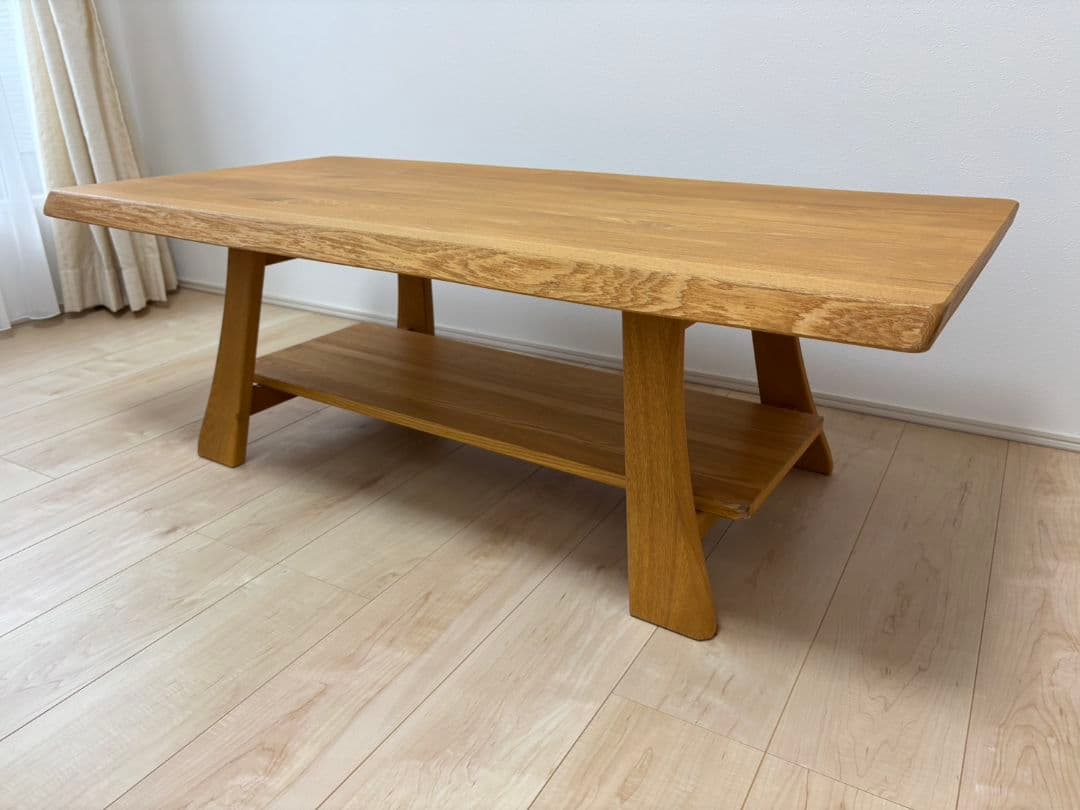 【広島手渡し可】ローテーブル 座卓 ナチュラル 天然木 一枚板