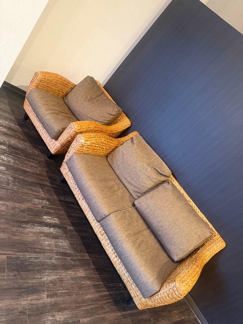 アジアンテイストソファ ブラウン　リゾート　バリ