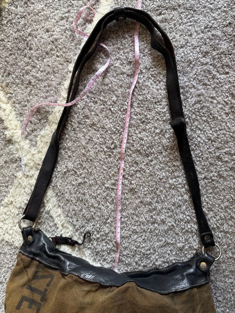 Delle Cose 激レア レザー切替　ミリタリーショルダーバッグ