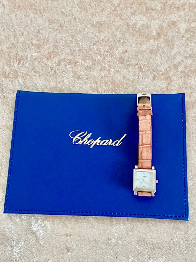 【中古品】Chopard スクエアフェイス 時計 ピンク