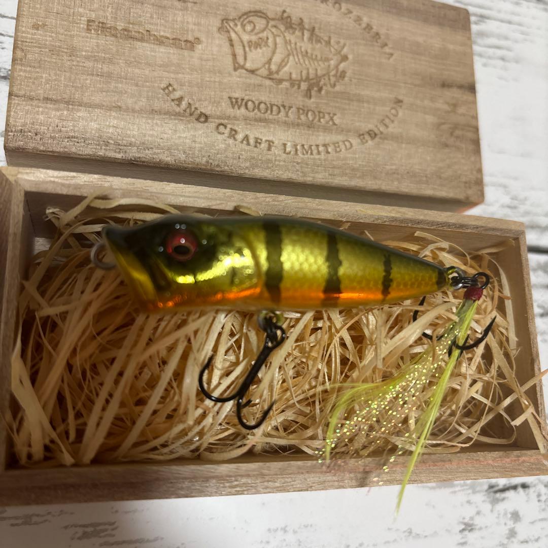 【激レア・木箱付】メガバス ウッディPOPX ピーコックバス ハンドクラフト限定