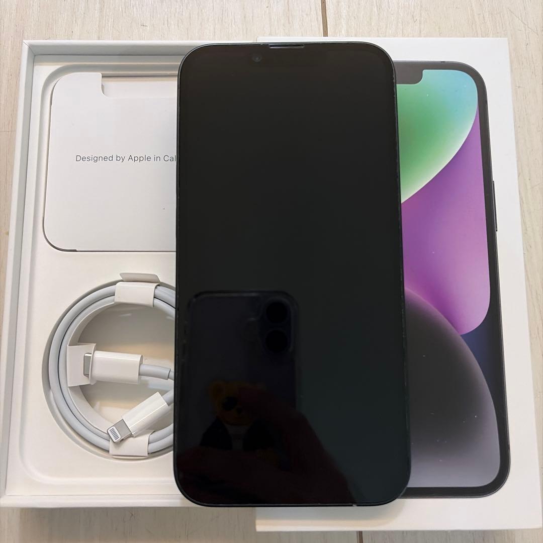 ✶美品✶Apple iPhone 14 ブラック 本体 充電ケーブル付き