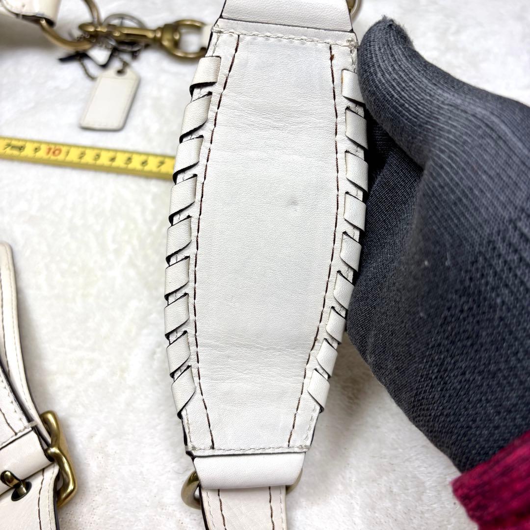 Coach Shoulder Bag Denim Blue White コーチ