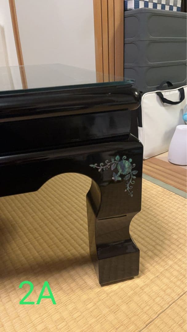 最終価格 高級螺鈿細工テーブル　鳳凰と亀