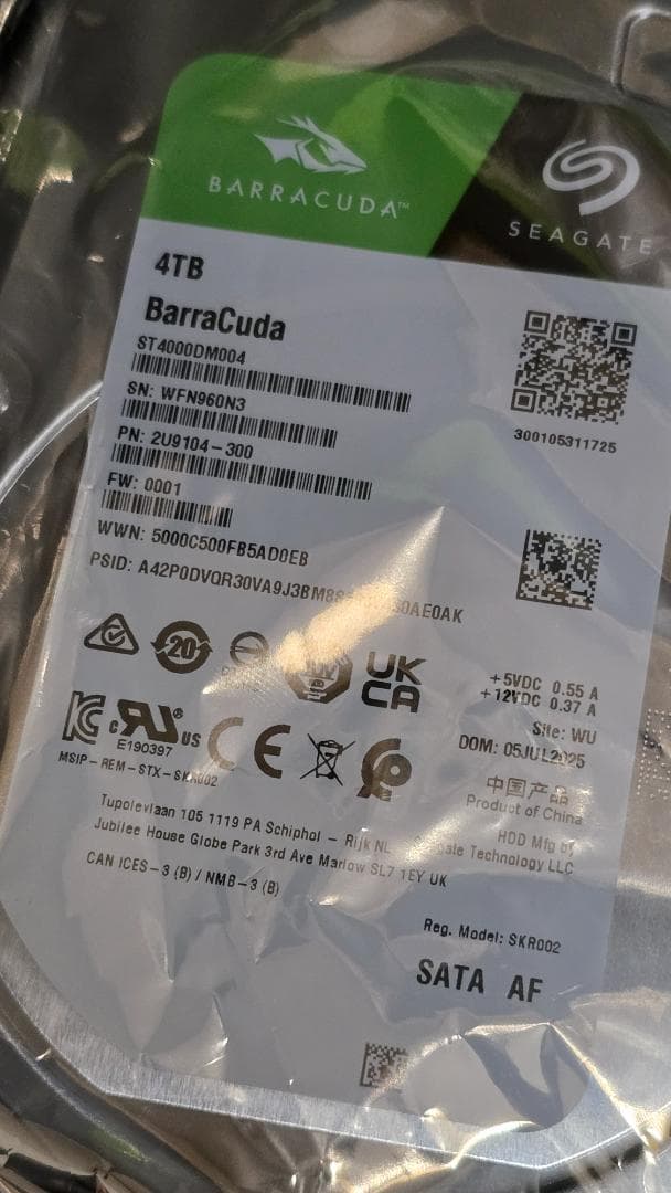 BarraCuda 3.5inch\4TB\4個セット[新品●未使用]