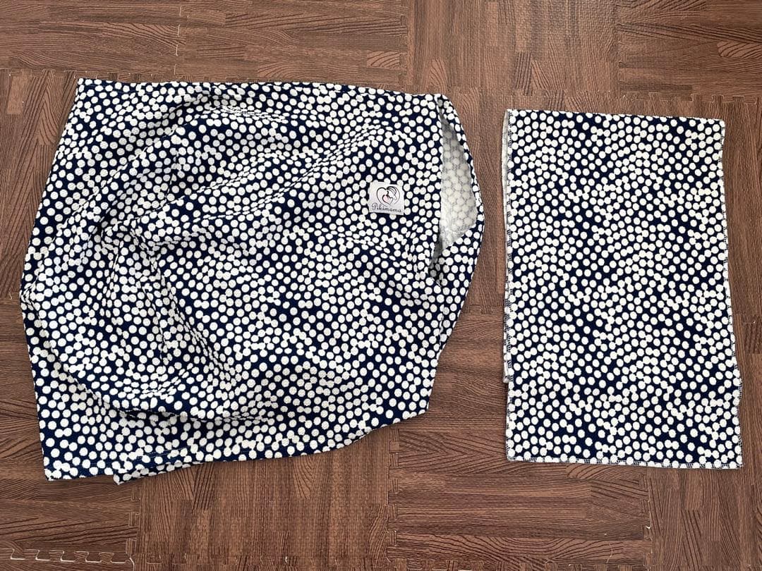 【美品】Pikimama ドット柄 スリング ネイビー/ホワイト
