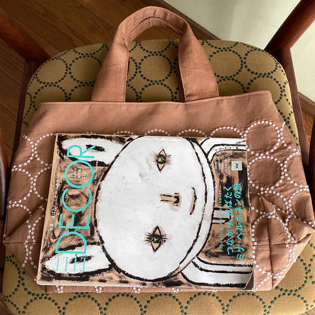 専用です！ミナペルホネン　タンバリンブラウン　トートバッグ　ハンドメイド