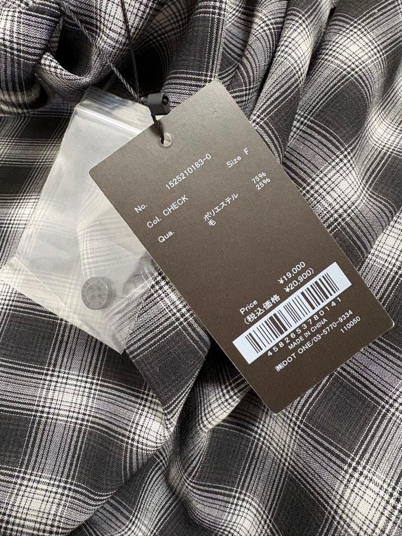 ☆タグ付新品☆ anuans マルチウェイオーバーシャツ チェック 完売品