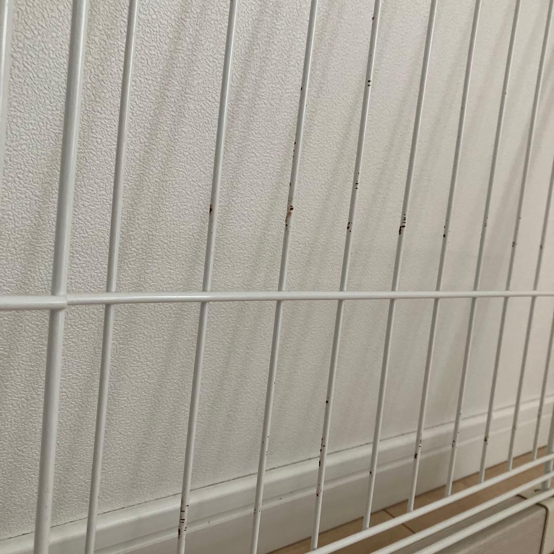 【美品・送料込】アイリスオーヤマ ウッディサークル ホワイト 白 犬用ケージ