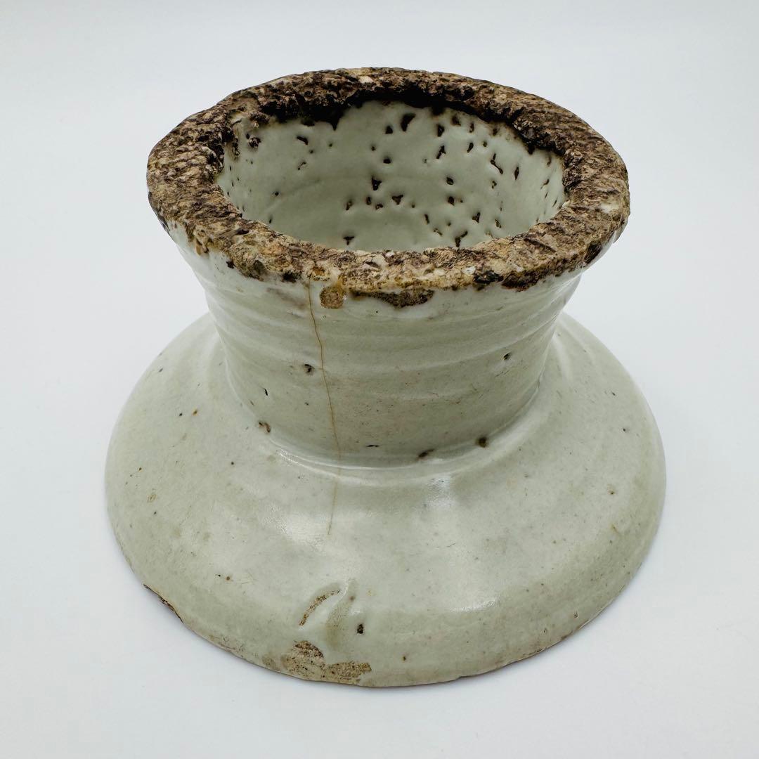 【李朝　朝鮮白磁　高杯　高台皿】骨董　アンティーク　インテリア