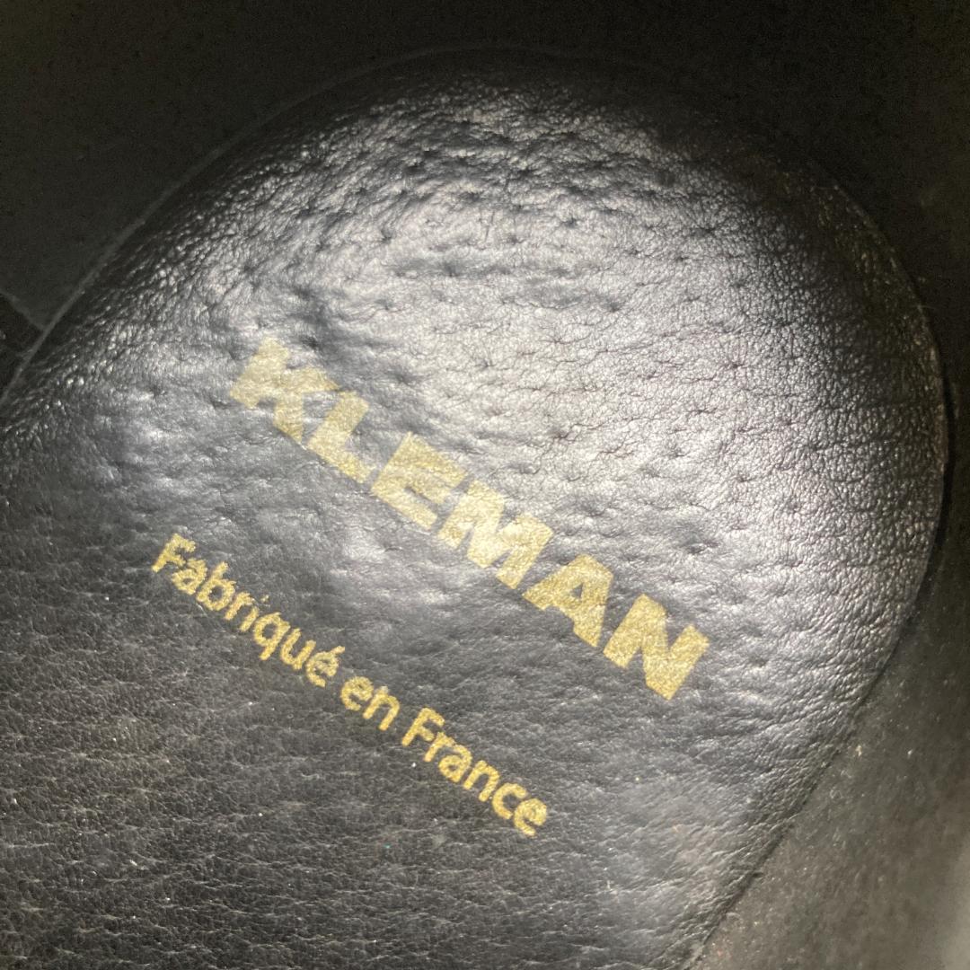 【極美品】フランス製　KLEMAN　チロリアン　ブラック　モカシンレザーシューズ