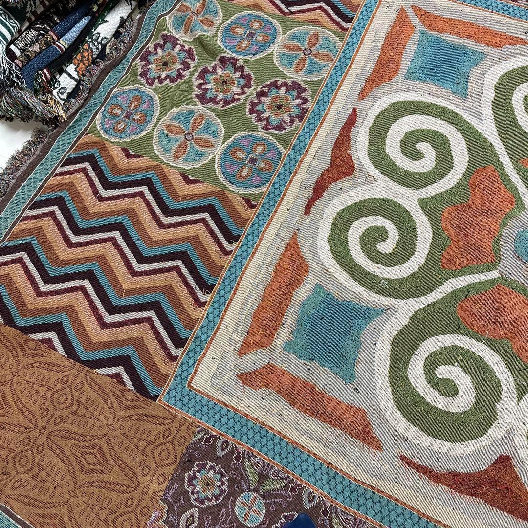 大判　アート　マルチカバー　ソファーカバー　ビンテージラグ　260x230