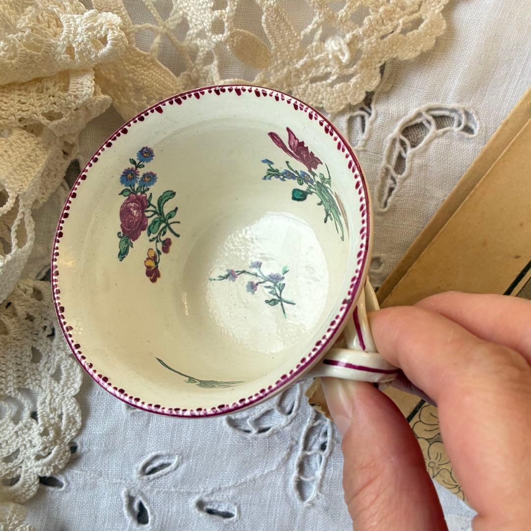 Gien フランス　ピンク　アンティーク　b 多色刷り　c&s 勿忘草