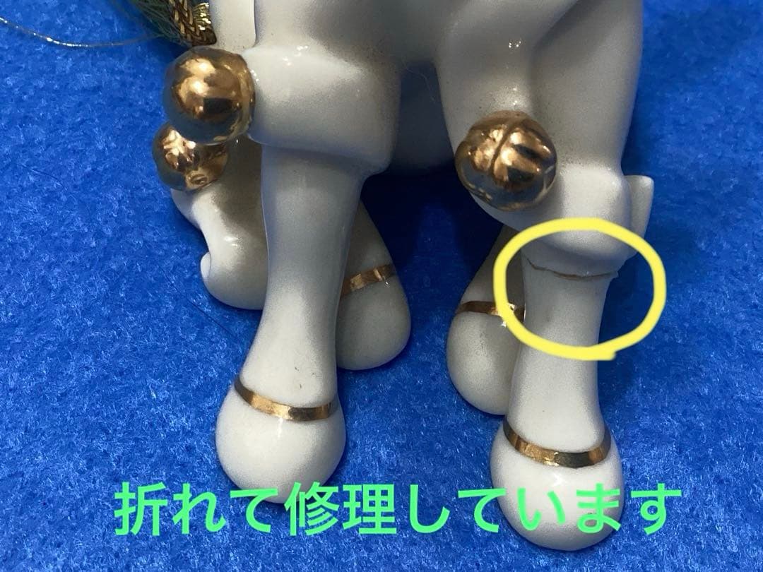 レノックス　ルドルフ　フィギュリン　赤鼻のトナカイ陶器製置物2点まとめ売り