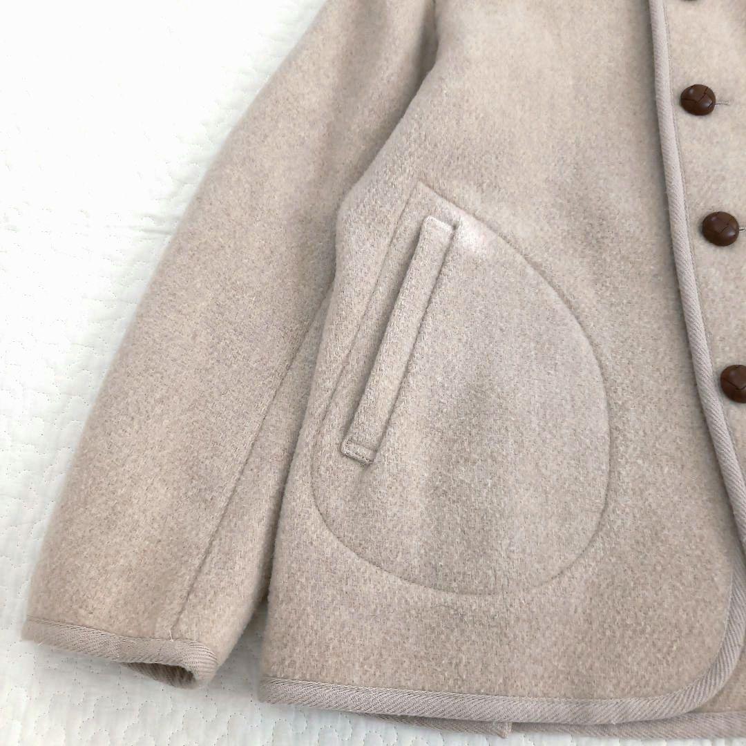 美品✨DANTON ダントン フード付きウールモッサコート ベージュ 36