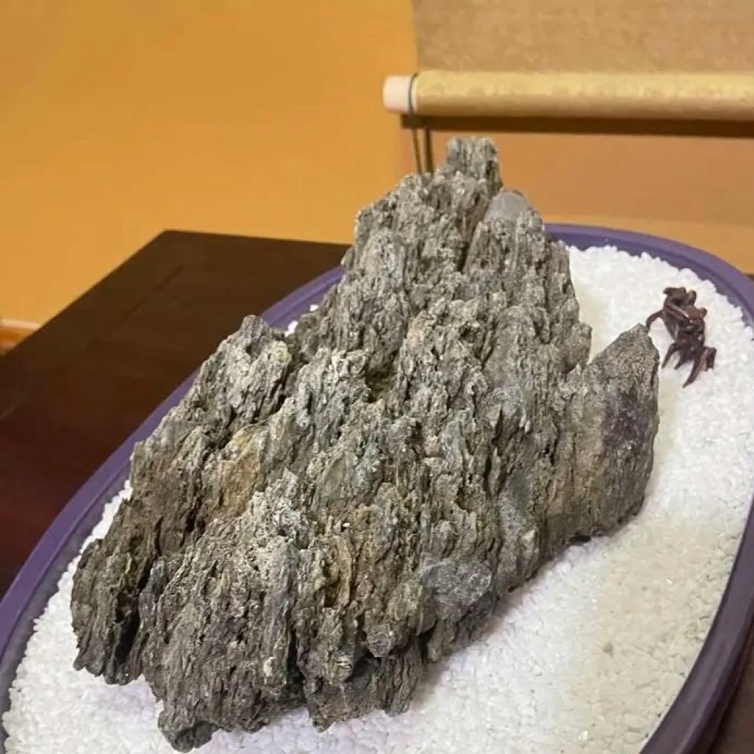 水石 鑑賞石 八溝石 和風インテリア オブジェ アクアリウム 水槽石 置物