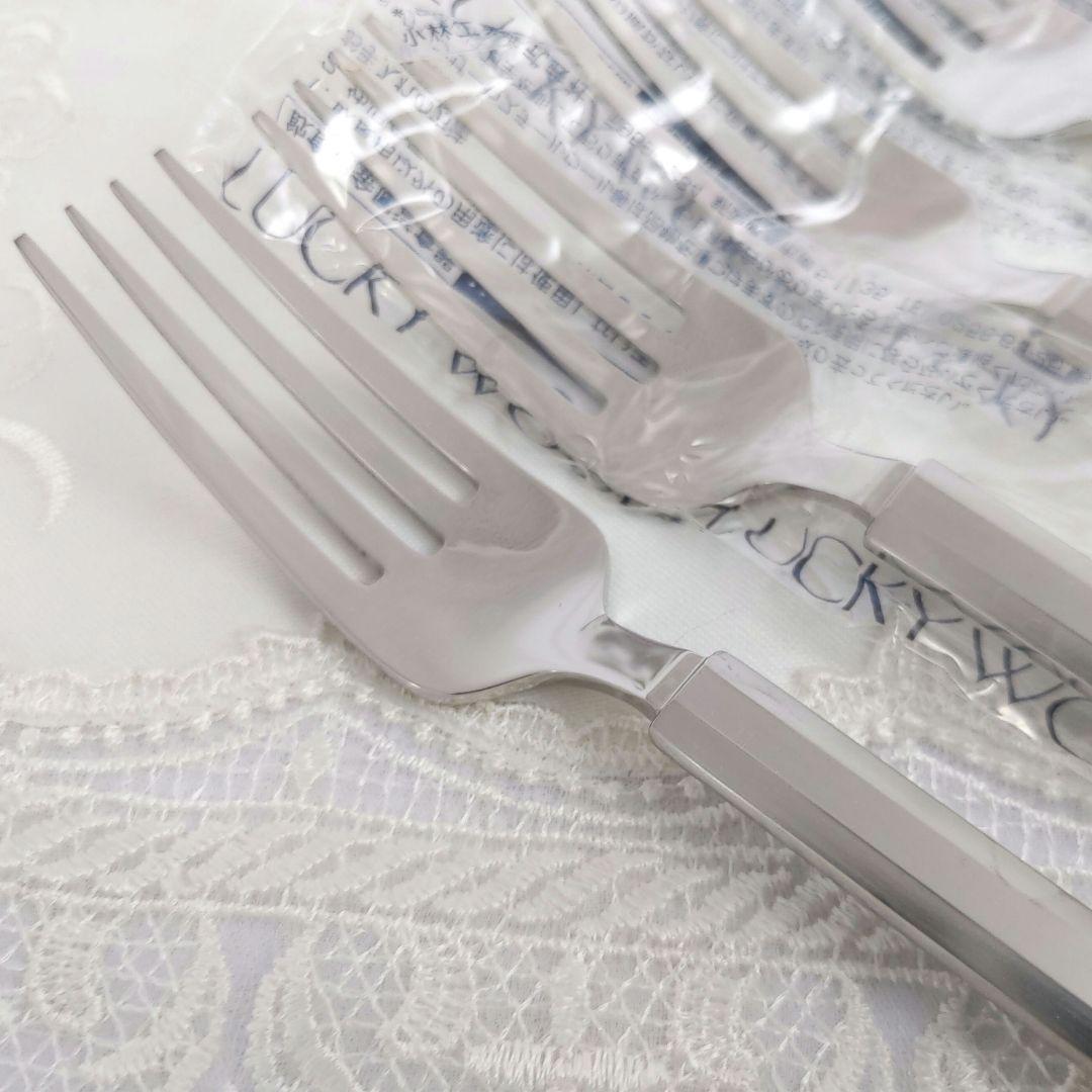 新品　ラッキーウッドカトラリーセット　ステンレス１８-１０　５種✕５名様　２５本