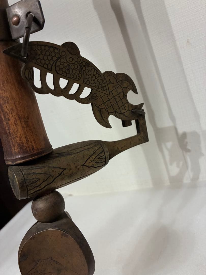 自在鉤　アンティーク　古民具　昭和レトロ　155cm前後