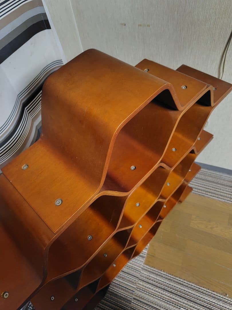 木製 ハニカムラック ビーハイブ シェルフ ミッドセンチュリ一 六角