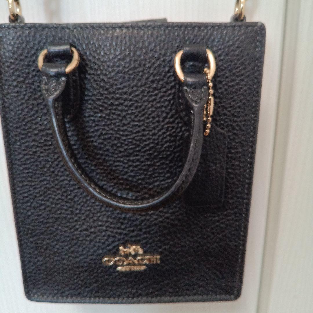 COACH 2wayショルダーバッグ ノース　サウス　ミニ　トート　ブラック